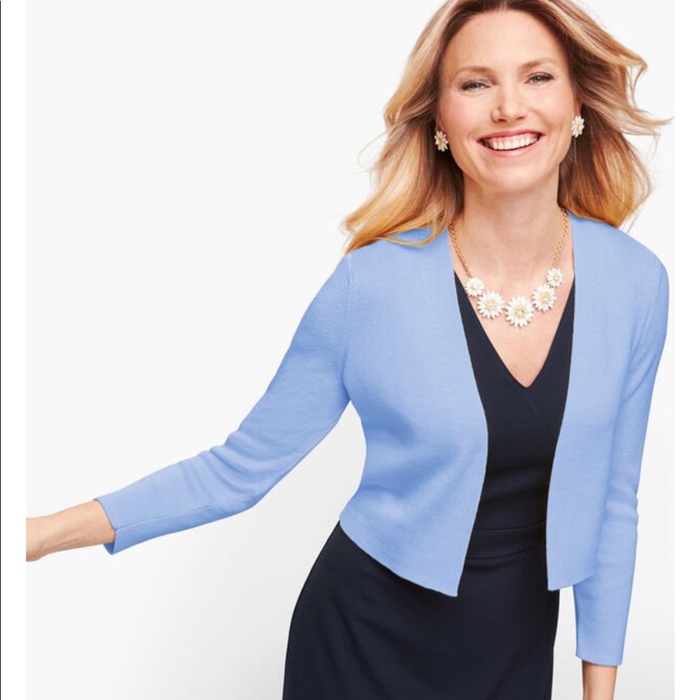 Light blue Talbots classic dress shrug
